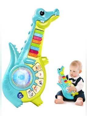 Alligator Musical Guitar Toy Lights Sounds Animal Learning Toddler